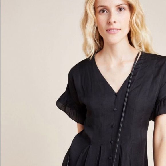 Dolan Pleated Back Buttondown Blouse NWT M - Picture 6 of 8